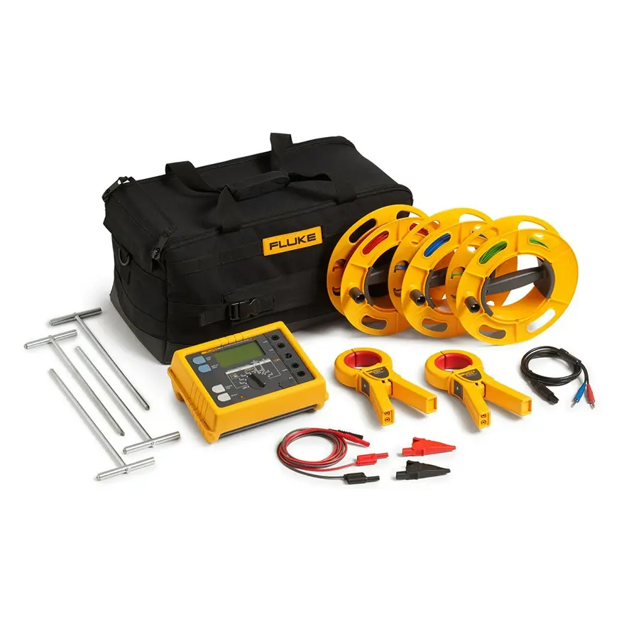 Medidor de tierra física 300kΩ, corriente máxima de 250mA, display LCD FLUKE-1625-2 KIT
