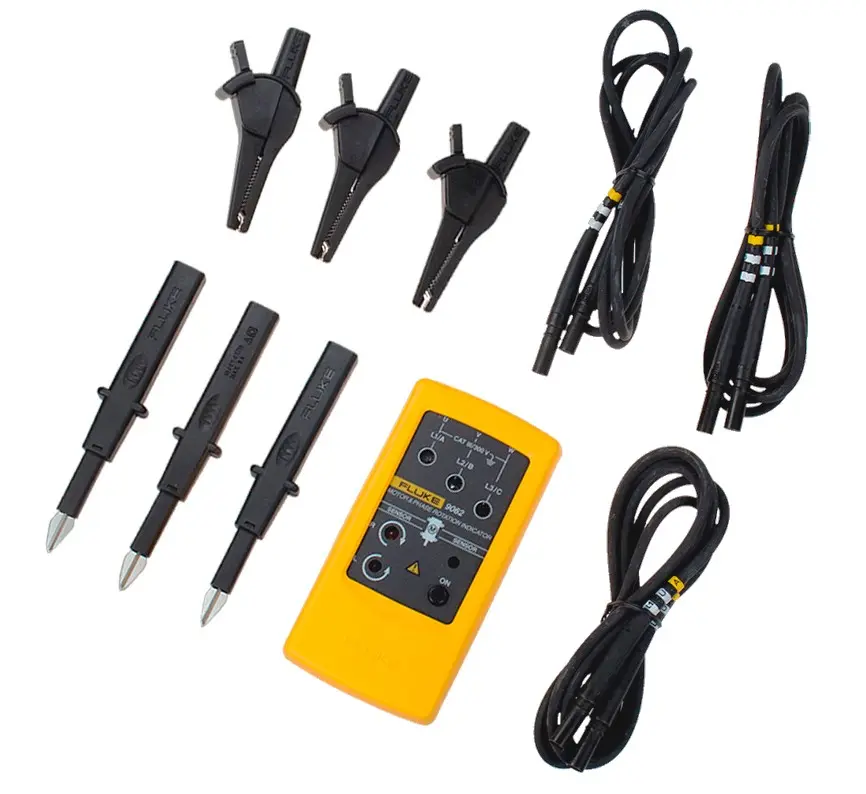 Medidor de Rotación de Fase y Giro de Motor sin contacto. Modelo Fluke 9062