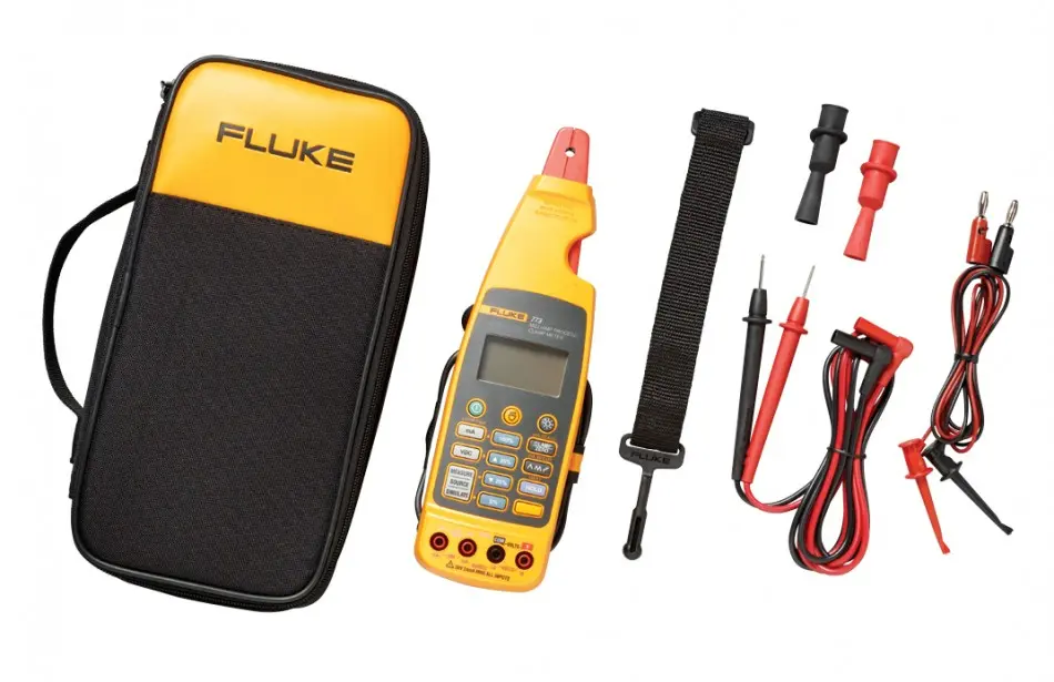 Pinzas Miliamperimétricas, 20mA, para resolución de problemas integrados de circuitos de mA y Calibrador. Modelo Fluke 773