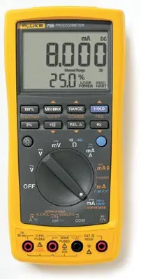 Multímetro digital con Calibrador de Voltaje y Corriente de Lazo 4 - 20mA con puerto de comunicación por infrarrojos. Modelo Fluke 789