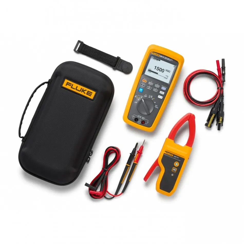 Kit Solar Multímetro 283FC 1,500V con Pinza Amperimétrica Inalámbrica a 283FC