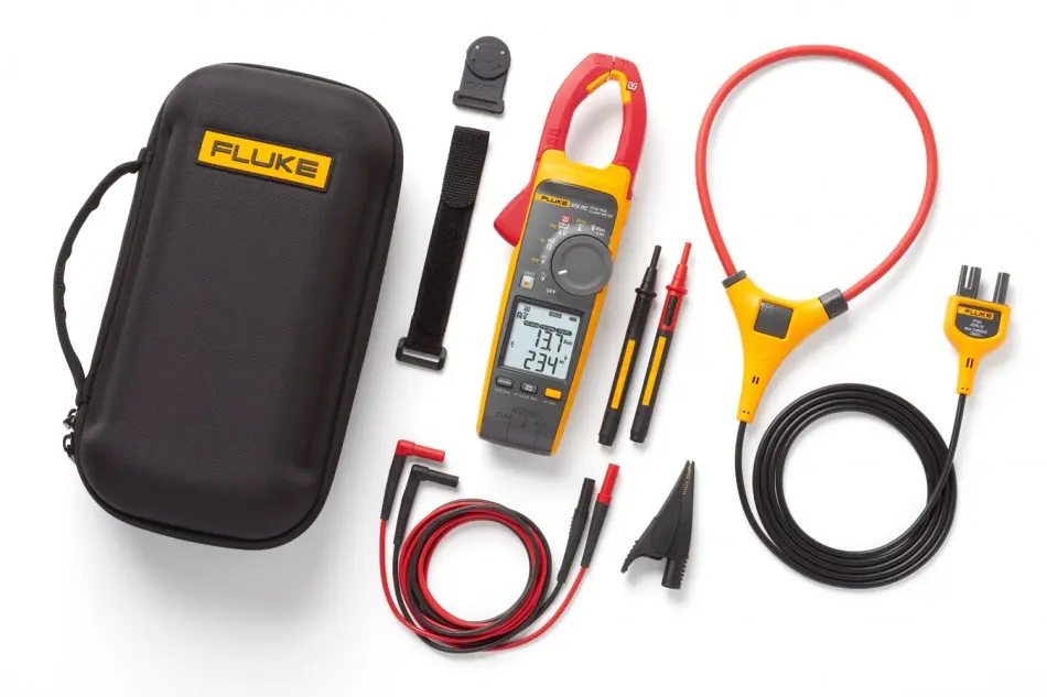 Pinza amperimétrica de 1000 CA/CC RMS con medición de tensión 1,000V CA sin contacto. Función de indicador de calidad eléctrica y registro de datos en la app fluke connect