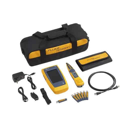 [FLUKE-LIQ-KIT] Kit Avanzado de Calificador de Red LinkIQ, Para Verificar Rendimiento de Cableado Hasta 10Gbps Basado en Frecuencia, con Pantalla Multitáctil a Color