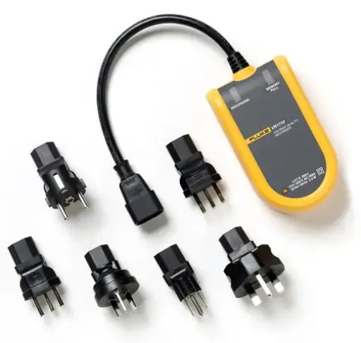 [FLUKE-VR1710] Analizador de Calidad de la Energía Eléctrica Monofásico. El registrador de calidad de voltaje Fluke VR1710 graba y almacena los datos de tendencias de tensión provenientes de un tomacorriente eléctrico en estado funcional.