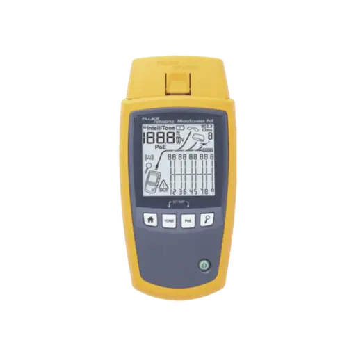 [MS-POE] Verificador de Red MicroScanner PoE, para Comprobación de Redes de Voz, Datos, Video y PoE 802.3af, at, bt y UPOE, Con Pantalla LCD Retroiluminada