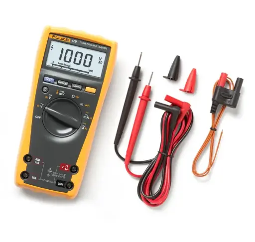 [FLUKE-179 ESFP] Multímetro Digital Portátil avanzado, Verdadero Valor Eficaz con pantalla retroiluminada y medida de temperatura mediante termopar tipo K